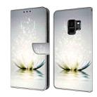 For Samsung Galaxy S9 Crystal 3D Shockproof Protective Leather Phone Case(Light Lotus) - 1
