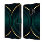 For Samsung Galaxy S9 Crystal 3D Shockproof Protective Leather Phone Case(Gold Outline) - 1