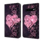 For Samsung Galaxy S10 Crystal 3D Shockproof Protective Leather Phone Case(Lace Love) - 1