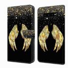 For Samsung Galaxy S10+ Crystal 3D Shockproof Protective Leather Phone Case(Golden Wings) - 1