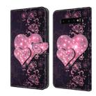 For Samsung Galaxy S10+ Crystal 3D Shockproof Protective Leather Phone Case(Lace Love) - 1