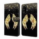 For Samsung Galaxy S20 FE Crystal 3D Shockproof Protective Leather Phone Case(Golden Wings) - 1