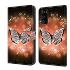 For Samsung Galaxy S20 FE Crystal 3D Shockproof Protective Leather Phone Case(Crystal Butterfly) - 1