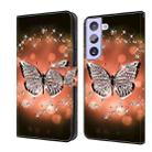 For Samsung Galaxy S21+ Crystal 3D Shockproof Protective Leather Phone Case(Crystal Butterfly) - 1