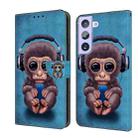 For Samsung Galaxy S21+ Crystal 3D Shockproof Protective Leather Phone Case(Orangutan) - 1