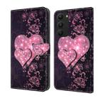 For Samsung Galaxy S23+ Crystal 3D Shockproof Protective Leather Phone Case(Lace Love) - 1