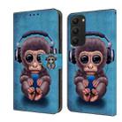 For Samsung Galaxy S23+ Crystal 3D Shockproof Protective Leather Phone Case(Orangutan) - 1