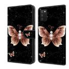 For Samsung Galaxy A03s Crystal 3D Shockproof Protective Leather Phone Case(Pink Diamond Butterfly) - 1