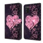For Samsung Galaxy A03s Crystal 3D Shockproof Protective Leather Phone Case(Lace Love) - 1