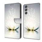 For Samsung Galaxy A24 Crystal 3D Shockproof Protective Leather Phone Case(Light Lotus) - 1