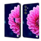 For Samsung Galaxy A24 Crystal 3D Shockproof Protective Leather Phone Case(Pink Petals) - 1