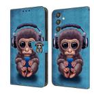 For Samsung Galaxy A24 Crystal 3D Shockproof Protective Leather Phone Case(Orangutan) - 1