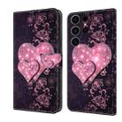 For Samsung Galaxy S23 FE 5G Crystal 3D Shockproof Protective Leather Phone Case(Lace Love) - 1