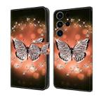 For Samsung Galaxy S23 FE 5G Crystal 3D Shockproof Protective Leather Phone Case(Crystal Butterfly) - 1