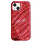 For iPhone 14 Plus Laser Sequin Waves TPU Phone Case(Red) - 1