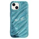For iPhone 14 Plus Laser Sequin Waves TPU Phone Case(Blue) - 1