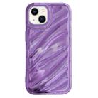 For iPhone 14 Plus Laser Sequin Waves TPU Phone Case(Purple) - 1