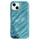 For iPhone 14 Laser Sequin Waves TPU Phone Case(Blue) - 1