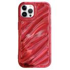 For iPhone 14 Pro Laser Sequin Waves TPU Phone Case(Red) - 1