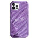 For iPhone 14 Pro Max Laser Sequin Waves TPU Phone Case(Purple) - 1