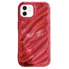 For iPhone 12 Laser Sequin Waves TPU Phone Case(Red) - 1