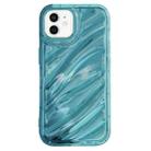For iPhone 12 Laser Sequin Waves TPU Phone Case(Blue) - 1