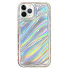For iPhone 11 Pro Max Laser Sequin Waves TPU Phone Case(Transparent) - 1