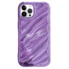 For iPhone 11 Pro Max Laser Sequin Waves TPU Phone Case(Purple) - 1