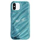 For iPhone X / XS Laser Sequin Waves TPU Phone Case(Blue) - 1