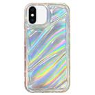 For iPhone XS Max Laser Sequin Waves TPU Phone Case(Transparent) - 1