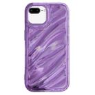 For iPhone 8 Plus / 7 Plus Laser Sequin Waves TPU Phone Case(Purple) - 1