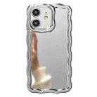 For iPhone 12 Electroplated Mirror Waves Silicone Phone Case(Silver) - 1
