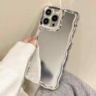 For iPhone 11 Electroplated Mirror Waves Silicone Phone Case(Silver) - 2