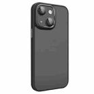 For iPhone 14 All-inclusive TPU Edge Acrylic Back Phone Case with Lens Film(Black) - 1