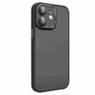 For iPhone 12 All-inclusive TPU Edge Acrylic Back Phone Case with Lens Film(Black) - 1