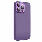 For iPhone 15 Pro All-inclusive TPU Edge Acrylic Back Phone Case with Lens Film(Deep Purple) - 1