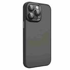 For iPhone 15 Pro All-inclusive TPU Edge Acrylic Back Phone Case with Lens Film(Black) - 1