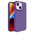 For iPhone 14 Plus All-inclusive TPU Edge Acrylic Back Phone Case(Deep Purple) - 1