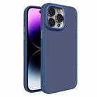 For iPhone 14 All-inclusive TPU Edge Acrylic Back Phone Case(Navy Blue) - 1