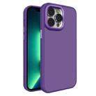 For iPhone 13 Pro Max All-inclusive TPU Edge Acrylic Back Phone Case(Deep Purple) - 1