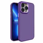 For iPhone 13 Pro All-inclusive TPU Edge Acrylic Back Phone Case(Deep Purple) - 1
