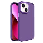 For iPhone 13 All-inclusive TPU Edge Acrylic Back Phone Case(Deep Purple) - 1