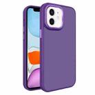 For iPhone 11 All-inclusive TPU Edge Acrylic Back Phone Case(Deep Purple) - 1