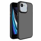 For iPhone SE 2022 /2020 / 7 / 8 All-inclusive TPU Edge Acrylic Back Phone Case(Black) - 1