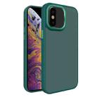 For iPhone X / XS All-inclusive TPU Edge Acrylic Back Phone Case(Green) - 1