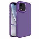 For iPhone XR All-inclusive TPU Edge Acrylic Back Phone Case(Deep Purple) - 1