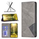 For Motorola Edge 40 Rhombus Texture Magnetic Leather Phone Case(Grey) - 1