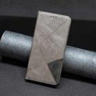 For Motorola Moto G85 Rhombus Texture Magnetic Leather Phone Case(Grey) - 2
