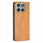 For Motorola Moto G56 5G Rhombus Texture Magnetic Leather Phone Case(Yellow) - 3