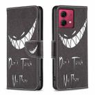 For Motorola Moto G84 5G Colored Drawing Pattern Leather Phone Case(Smirk) - 1